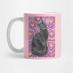 Happy cat Valentine Mug